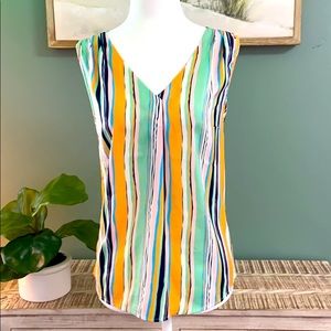 ModCloth Multi Striped Top S Sleeveless